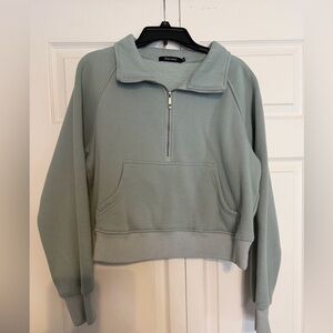 Light Blue Half-Zip Pullover Hoodie